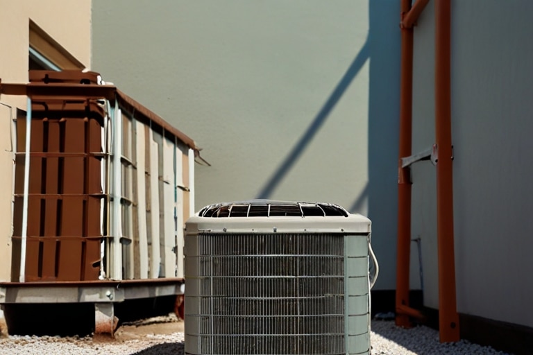 technician repairing an air conditioner